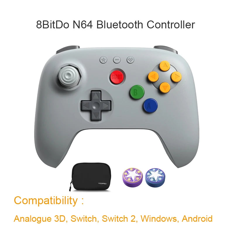 🎮✨ 8BitDo N64 Bluetooth Controller – Retro Gaming Gamepad για Switch, Windows & Android