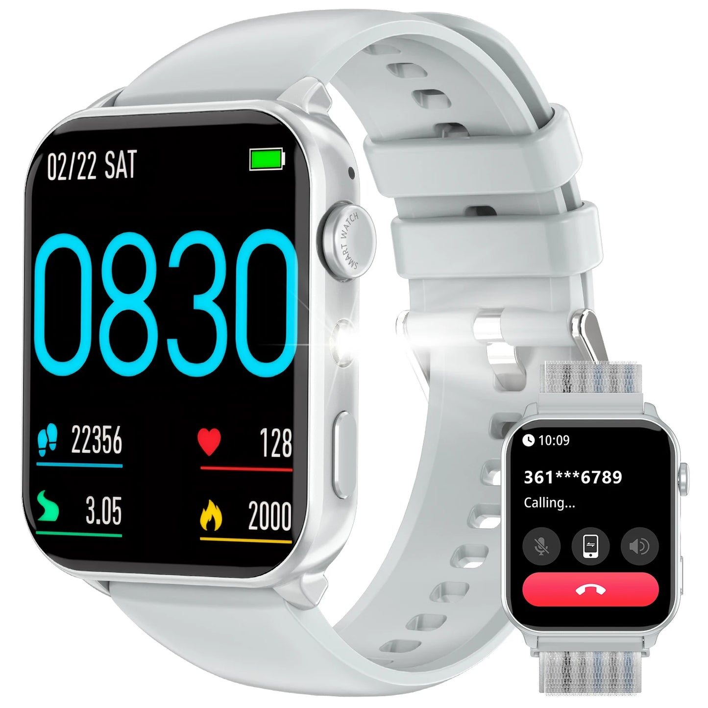 ⌚ Blackview R30 Max – Smartwatch 1.91” με LED Flashlight, Bluetooth Κλήσεις & 100+ Αθλητικά Modes