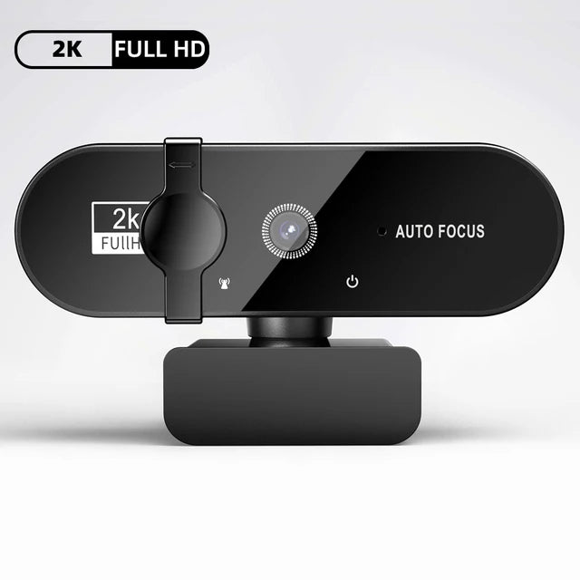 🎥💻 4K/2K/1080P USB Webcam – Με Autofocus, Μικρόφωνο & 360° Περιστροφή 🔊✨