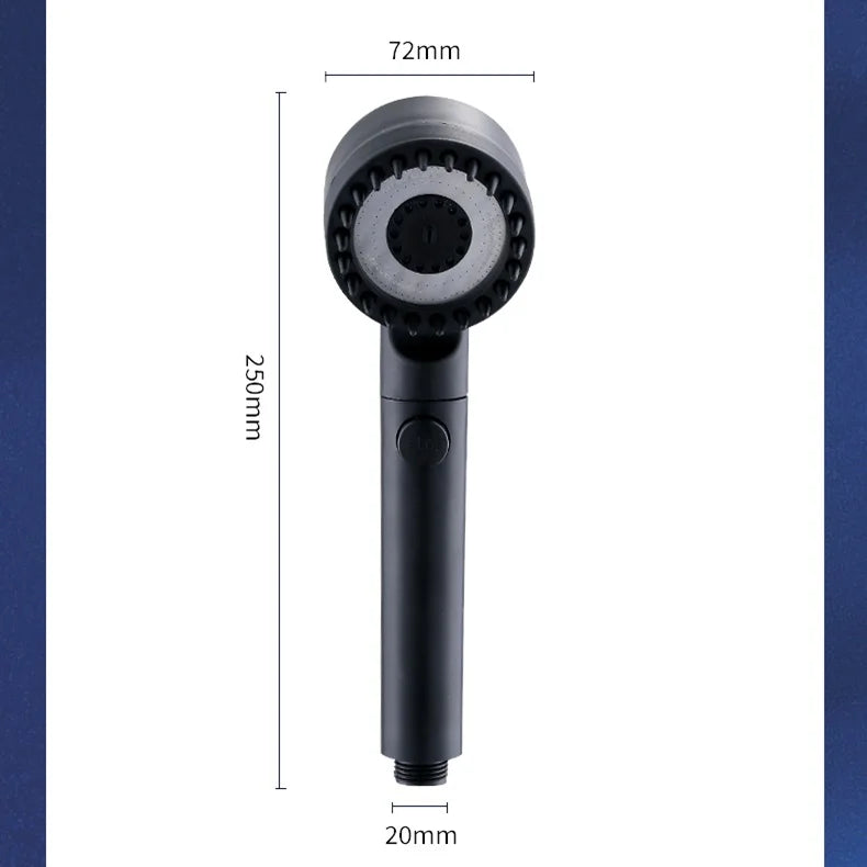 🚿 Τηλέφωνο Ντους Υψηλής Πίεσης με Φίλτρο & Massage Brush – 3 Λειτουργίες & Rain Faucet Design