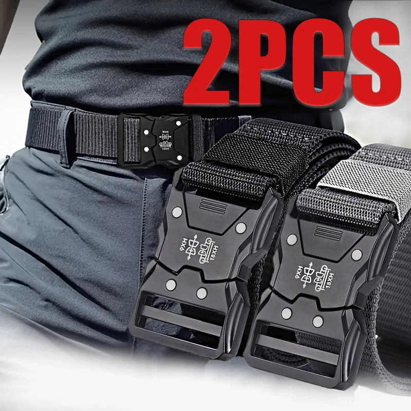 👖🧢 Σετ 2 Ζωνών Καμβά – Ανδρικές Casual Ζώνες για Καθημερινή & Outdoor Χρήση ✨