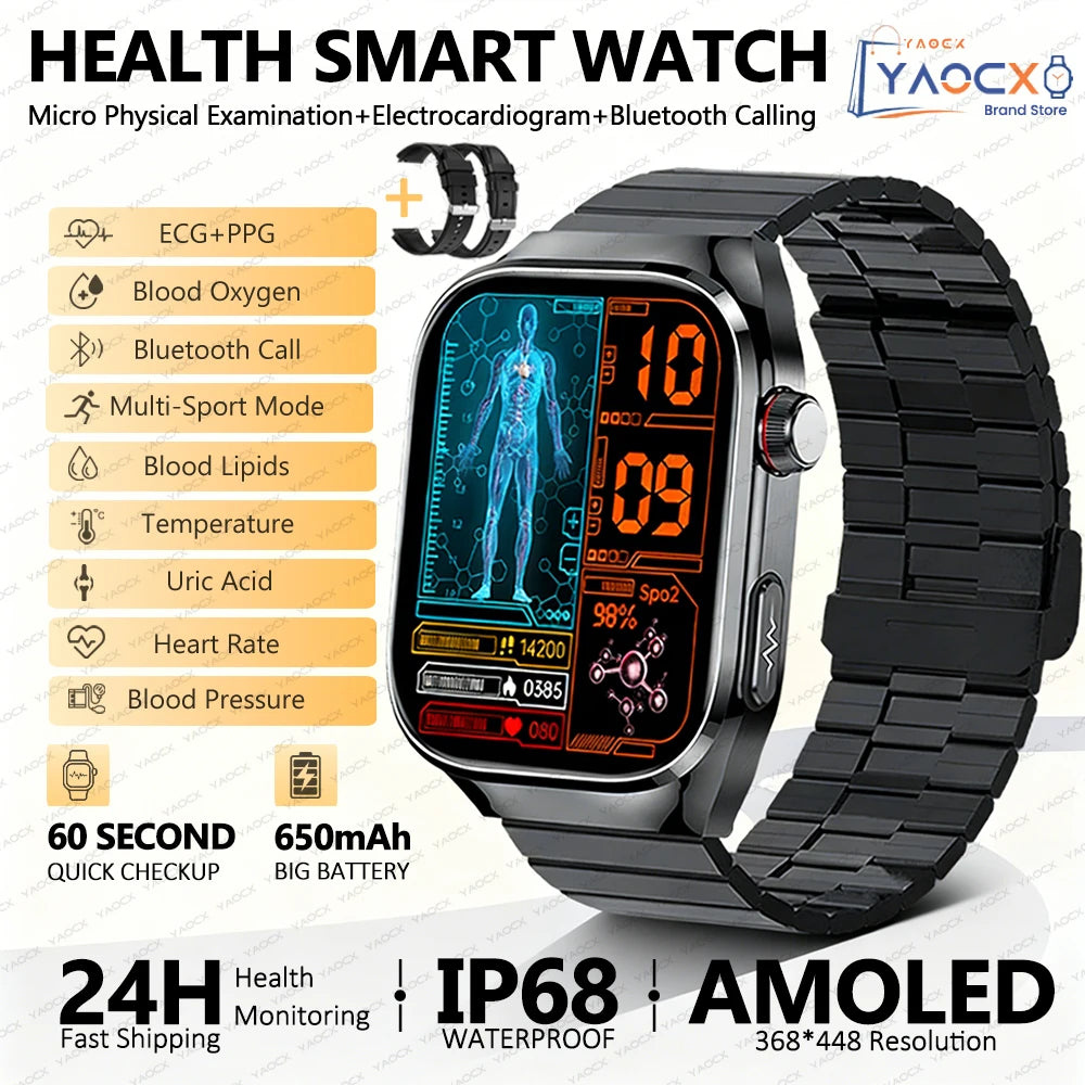 โ AI Health Diagnosis Smart Watch โ Advanced Health Analysis Watch with ECG + PPG & Calls