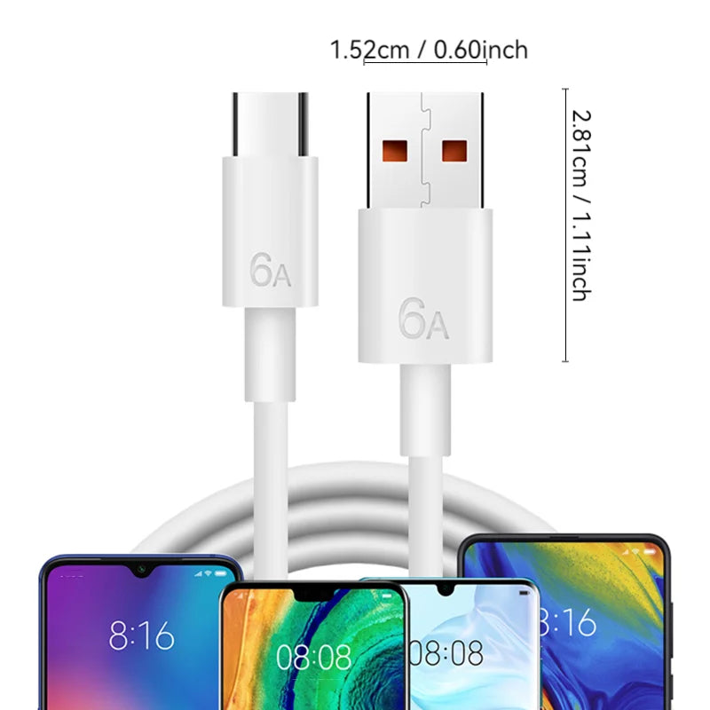⚡🔌 NNBILI Σετ 3 Καλώδια USB Type-C – Super Fast Charging 6A 📱 Για Samsung, Huawei, Xiaomi, Redmi