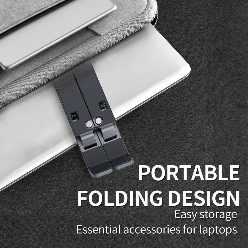 💻✨ Aluminum Laptop Stand – Ρυθμιζόμενη & Αναδιπλούμενη Βάση MacBook & Tablet 🎯