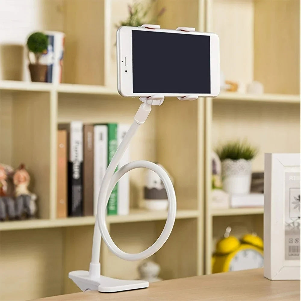 📱🛋️ Lazy Bedside & Desktop Bracket – Ευλύγιστη Βάση Κινητού με Μακρύ Βραχίονα 360° 🔄