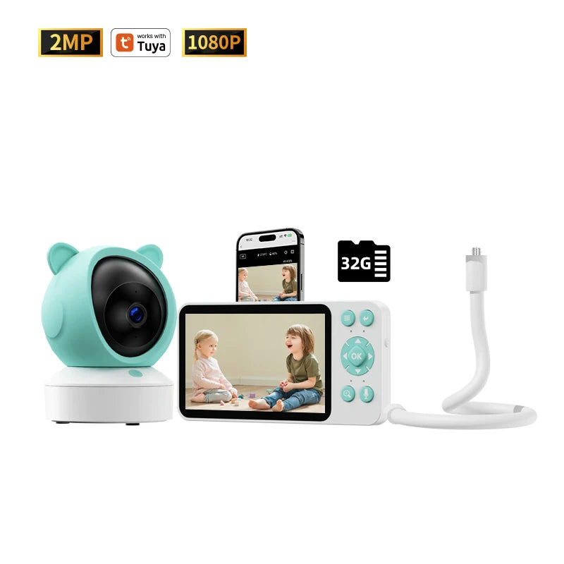🍼📹 Danmini 2.4G 5” Baby Monitor με Tuya App & 1080P Κάμερα Η απόλυτη λύση για γονείς που θέλουν ασφάλεια, ηρεμία & άμεση επικοινωνία με το μωρό τους 💖