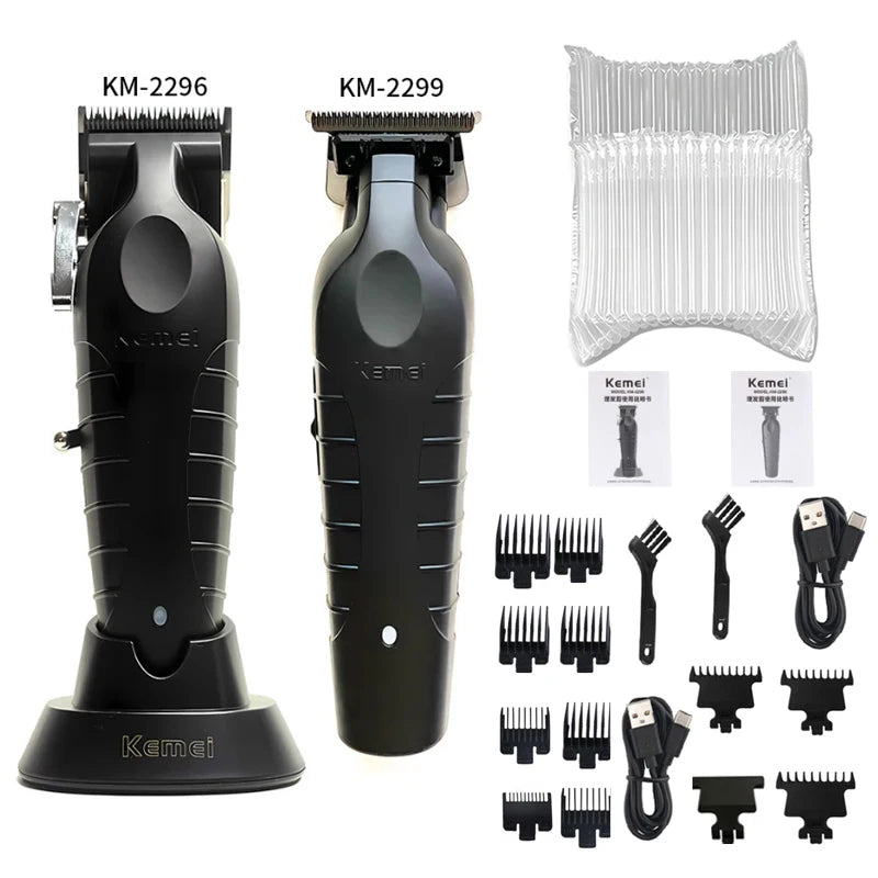 💇♂️⚡ Kemei Hair Clipper & Shaver Kit – Επαγγελματική Κουρευτική & Ξυριστική Μηχανή Ανδρών (KM-2296 / KM-2299 / KM-1102)