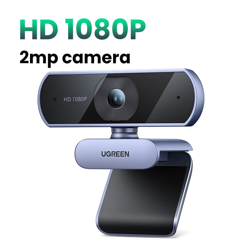 🎥💻 USB 2K HD Mini Webcam – Με Διπλό Μικρόφωνο & 360° Περιστροφή 🔊✨
