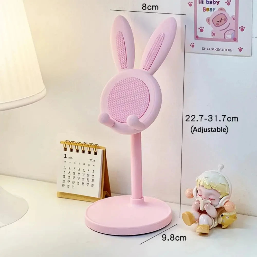 🐇 Cute Rabbit Phone Holder Stand – Ρυθμιζόμενη Βάση Κινητού