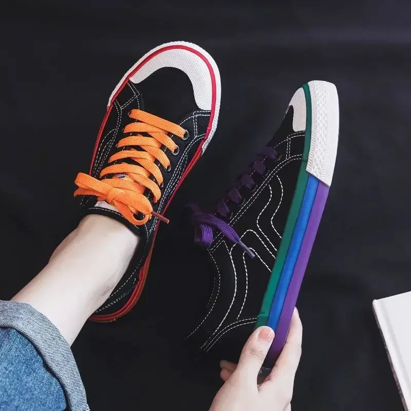 👟✨ Νέα Άφιξη – Γυναικεία Canvas Vulcanized Sneakers σε Κορεάτικο Στυλ ✨👟