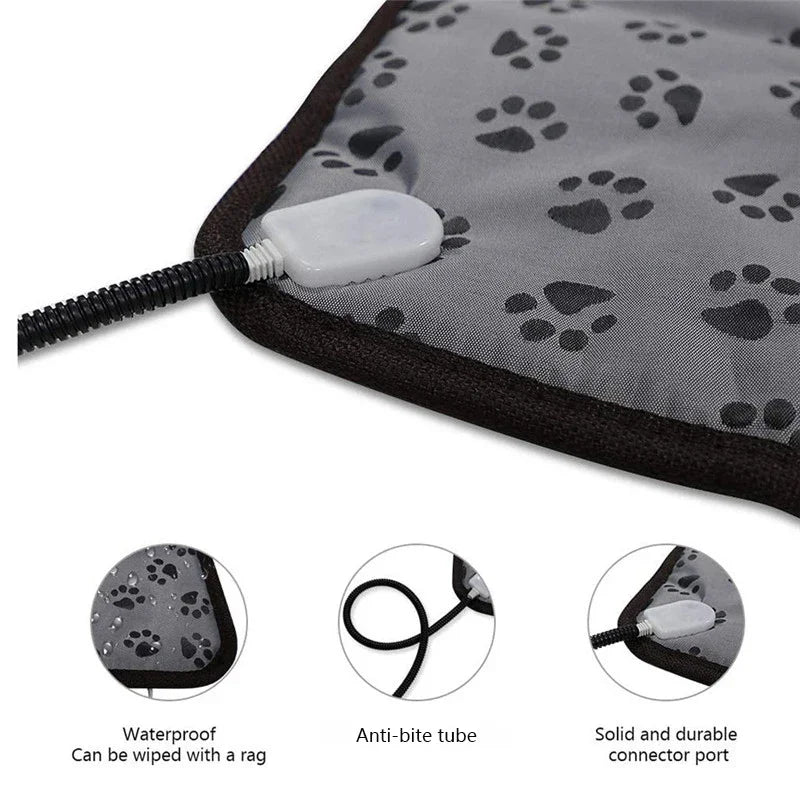 🔥🐶 Pet Heated Mat – Ρυθμιζόμενο Ηλεκτρικό Στρωματάκι για Σκύλους 🛏️⚡ Ζεστασιά & άνεση όλο το χειμώνα – με ασφάλεια και ευκολία!