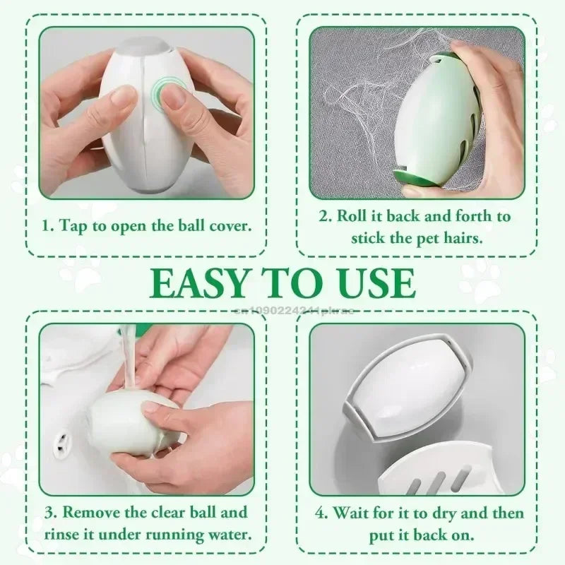 🐾🧼 Reusable Lint Roller – Washable & Portable Gel Ball ✨ Ιδανικό για Τρίχες Κατοικιδίων & Σκόνη σε Ρούχα & Έπιπλα