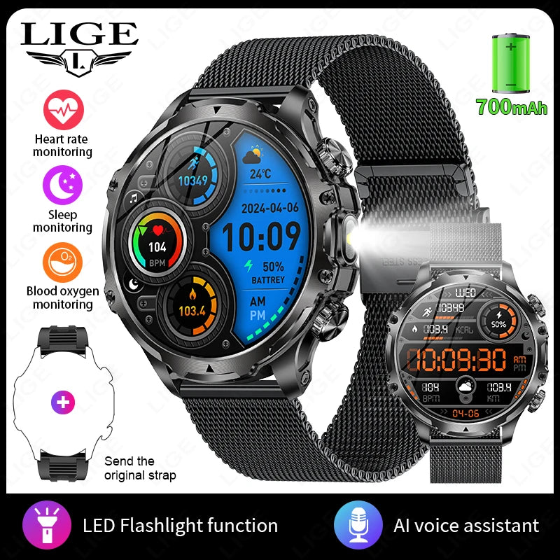 🔥 LIGE New Smart Watch 1.9” – Η Δύναμη στον Καρπό σου! 🔥