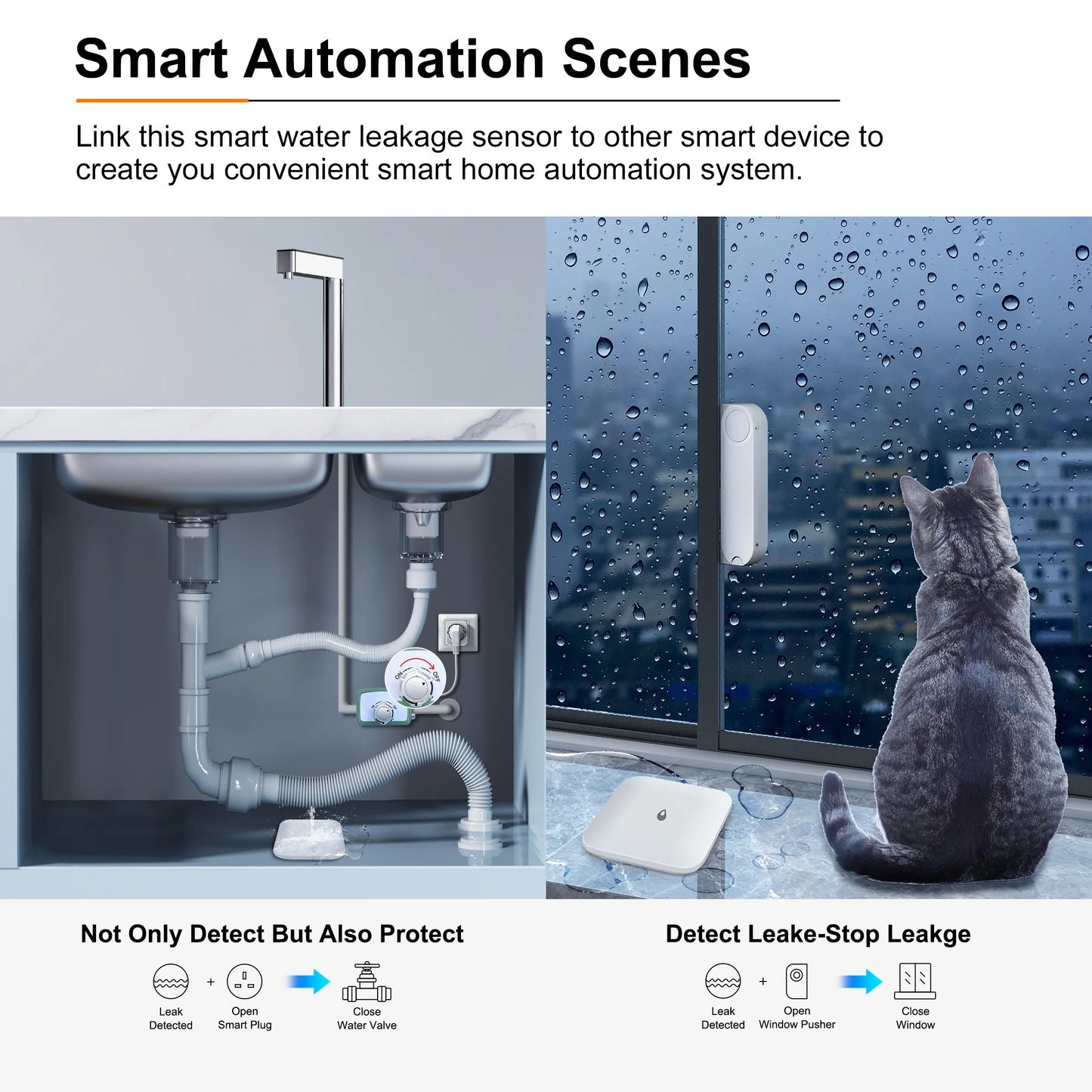 💧 GIRIER ZigBee 3.0 Water Leak Sensor | Ανιχνευτής Διαρροής Νερού | IP66 Αδιάβροχος | Smart Home Security