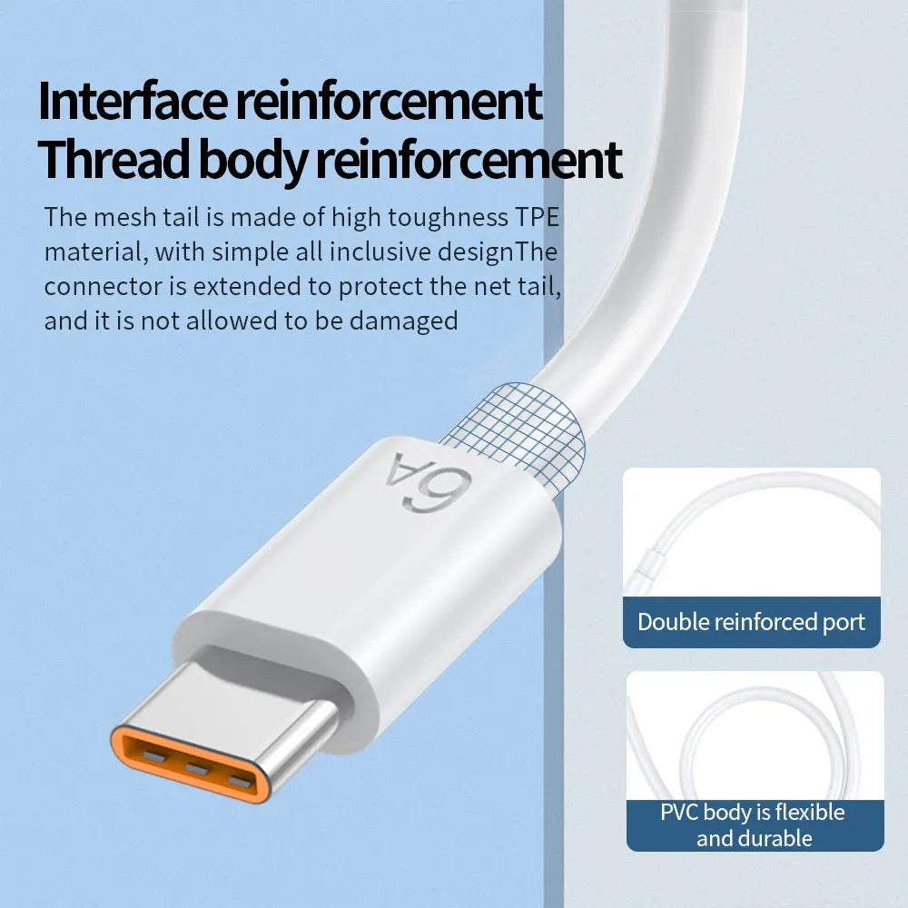 ⚡🔌 NNBILI Σετ 3 Καλώδια USB Type-C – Super Fast Charging 6A 📱 Για Samsung, Huawei, Xiaomi, Redmi
