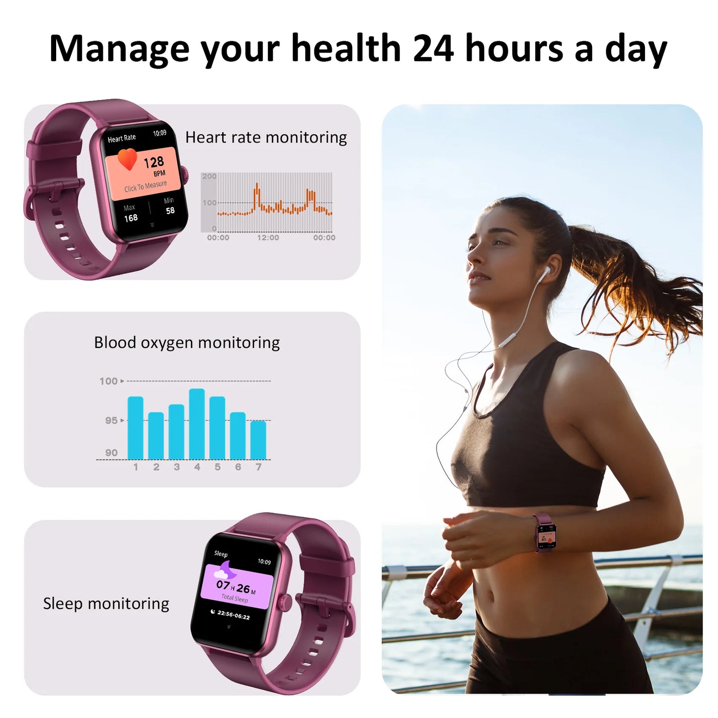 ⌚ Blackview R50 – Smartwatch 1.85" HD με SpO₂, Καρδιακό Ρυθμό & 100+ Αθλητικά Modes