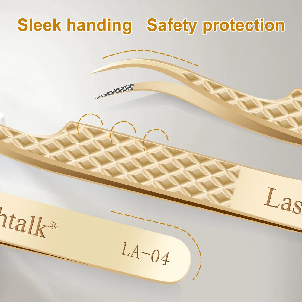 ✨ Lashtalk Precision Fiber Tip Tweezer – Premium Λαβίδα για Eyelash Extensions με Diamond Grip ✨
