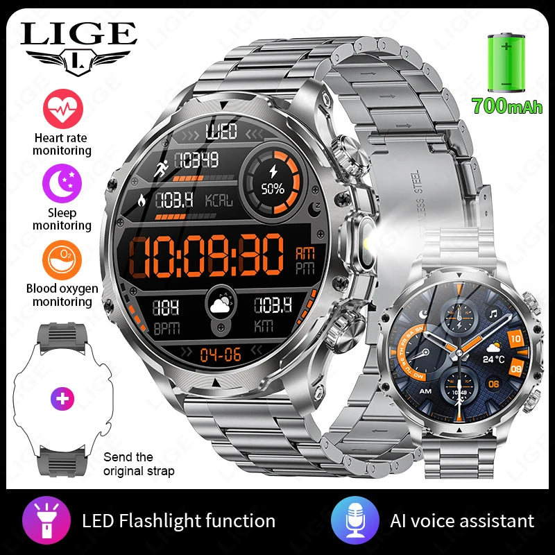 🔥 LIGE New Smart Watch 1.9” – Η Δύναμη στον Καρπό σου! 🔥