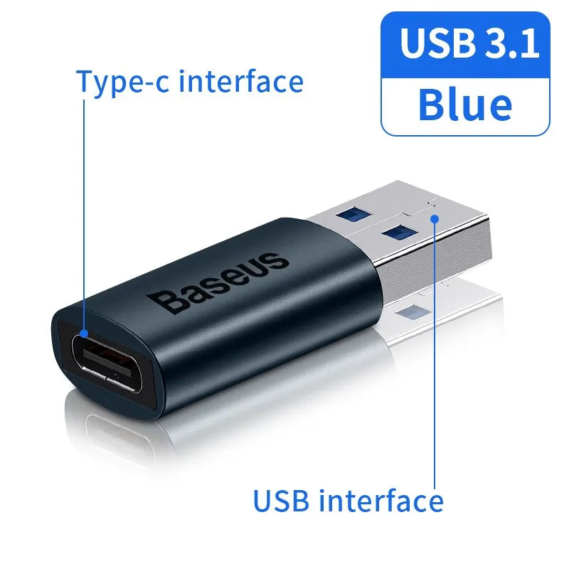 🔌 Baseus USB OTG Data Transfer Adapter – Type-C Female to USB Male Converter
