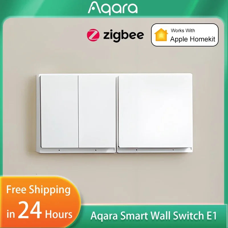 🔌✨ Aqara Smart Wall Switch E1 – Zigbee 3.0 WiFi Wireless Light Switch ✨🔌 Μοντέλο: QBKG38LM / QBKG39LM / QBKG40LM / QBKG41LM