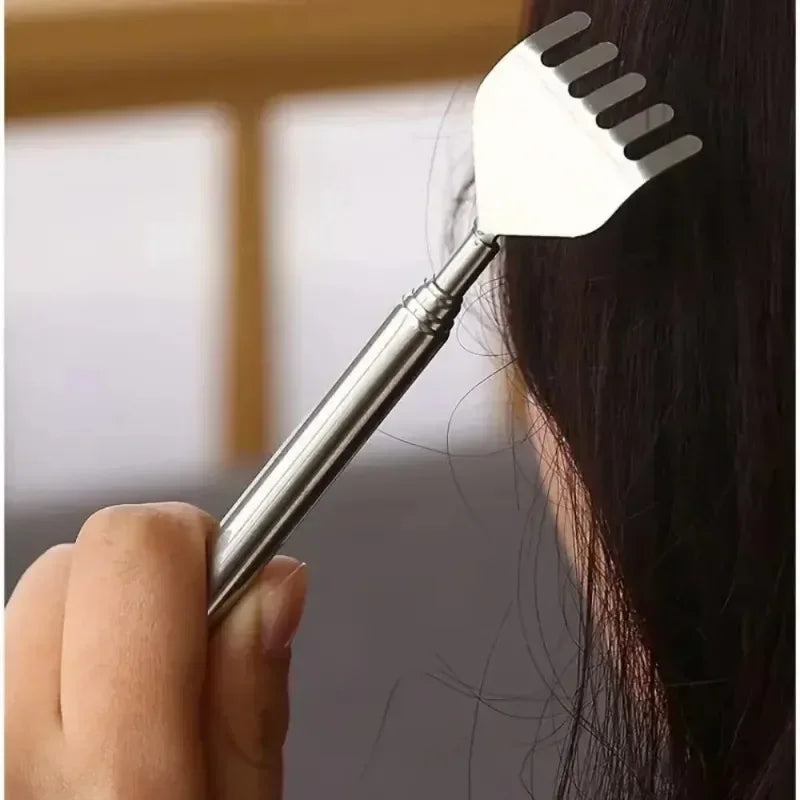 ✨ Practical Telescopic Pocket Scratching Massage Kit – Ανοξείδωτο Επεκτεινόμενο Scratcher Χεριού με Pen Clip 🖊️🖐️