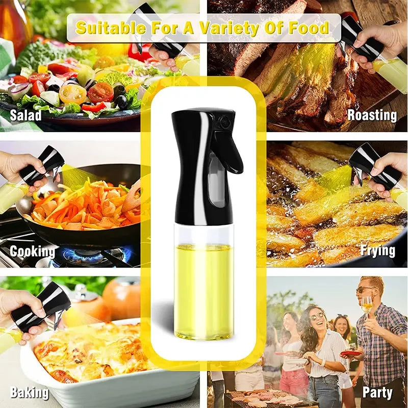 🫒🥗 Kitchen Oil Spray Bottle – 200ml / 300ml / 500ml 🍳 Επαναγεμιζόμενο Μπουκάλι Ψεκασμού για Μαγειρική, BBQ & Baking