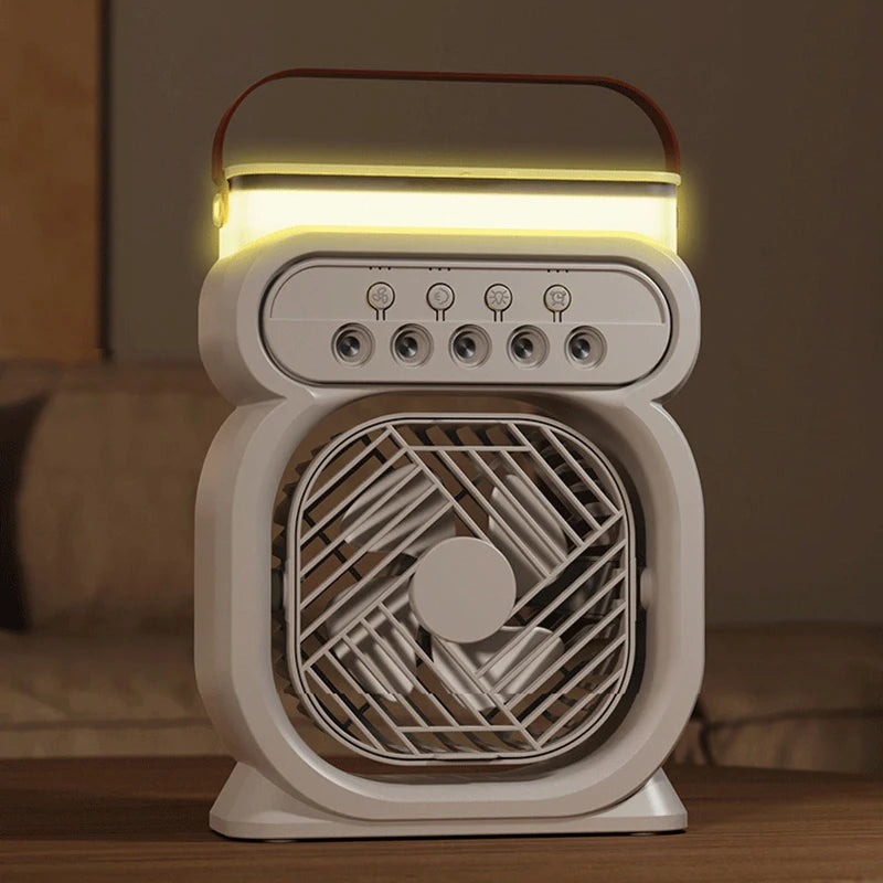❄️💧 3 σε 1 Υγραντήρας & Ανεμιστήρας με LED – Δροσιά, Ομίχλη & Ατμόσφαιρα σε Κάθε Χώρο! 💧❄️ 3-in-1 Humidifier Spray Fan