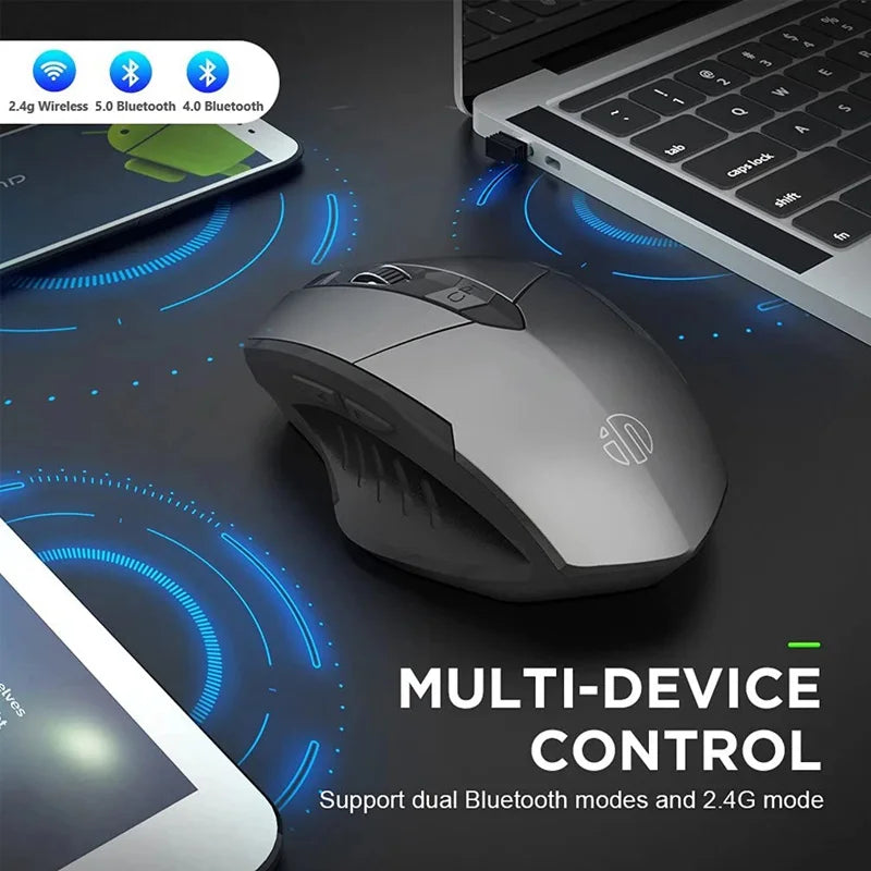 🖱️ INPHIC Tri-Mode Bluetooth & Wireless Mouse – Rechargeable, Silent, Multi-Device ✅ Επαναφορτιζόμενο Ποντίκι 3 σε 1 – Απόλυτη Ελευθερία σε Laptop, Tablet, Smartphone & Desktop!