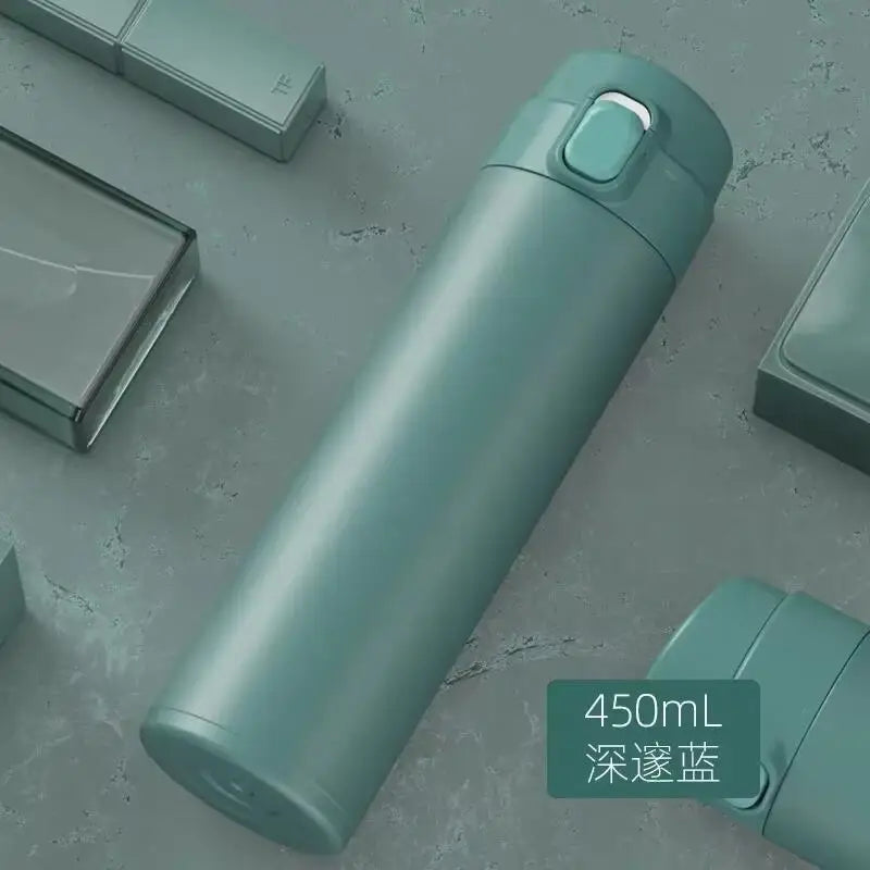 🚗 Thermos Water Bottle 450ml | Ανοξείδωτο Ατσάλι | Vacuum Flask Ζεστά & Κρύα Ροφήματα