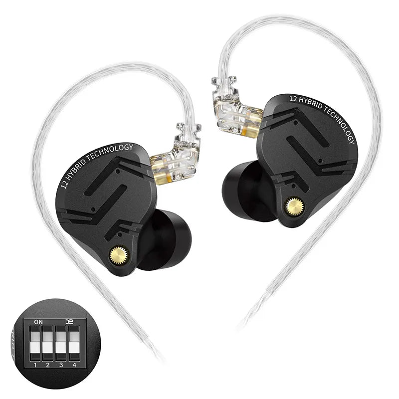 🎧🔥 KZ ZS12 PRO X – Hybrid In-Ear Monitor Ακουστικά 1DD+5BA με HiFi Ήχο & Noise Cancelling 🎶