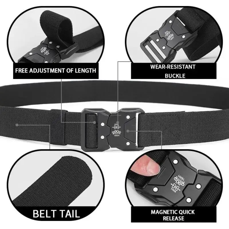 👖⚡ Tactical Ζώνη με Quick Release – Unisex Casual Outdoor Belt 🎯 Ελαστική Ζώνη Εκπαίδευσης & Καθημερινής Χρήσης