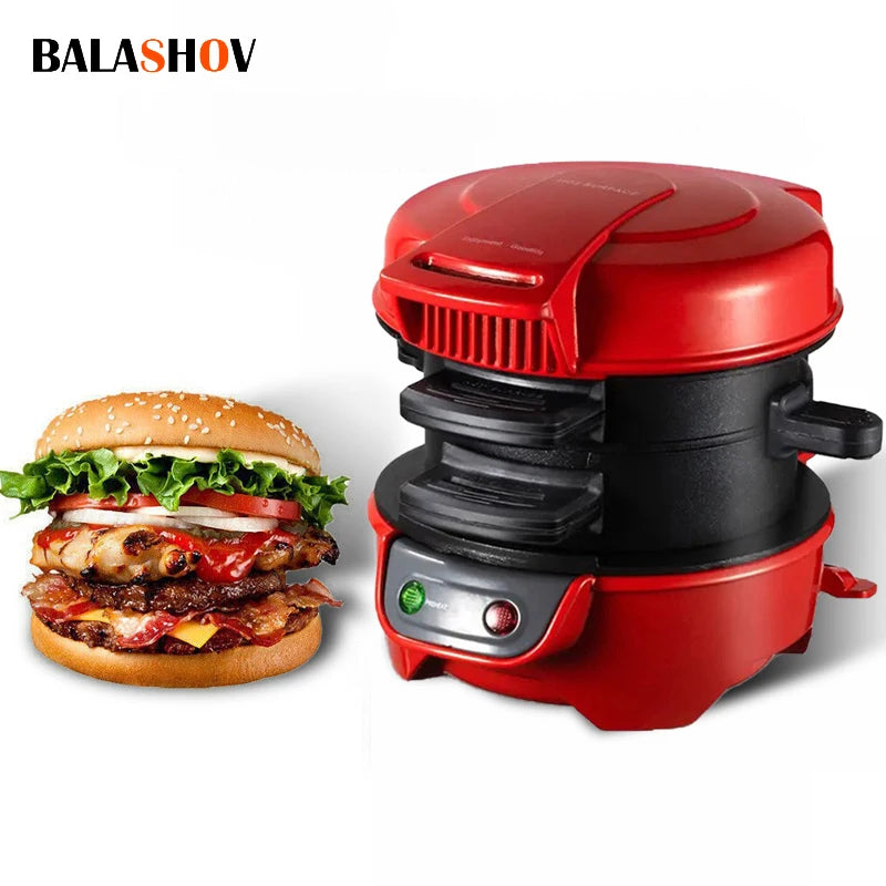🍔⚡ Mini Electric Burger Maker – Πολυλειτουργική Συσκευή για Μπέργκερ, Muffins & Πρωινά Σάντουιτς 🍳 Το σπιτικό σου πρωινό, έτοιμο σε 5 λεπτά – γρήγορα, υγιεινά & χωρίς κόπο!