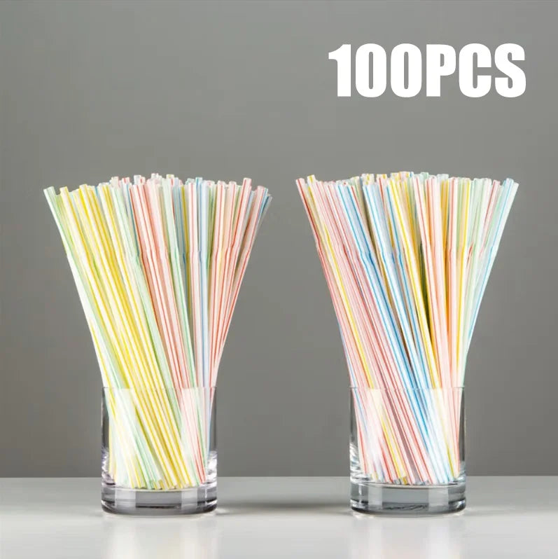 🥤🎉 Drinking Straws – Πολύχρωμα & Μαύρα Καλαμάκια 100-1000PCS ✨ Ιδανικά για Party, Γάμους & Καθημερινή Χρήση