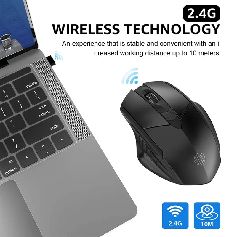 🖱️ INPHIC Tri-Mode Bluetooth & Wireless Mouse – Rechargeable, Silent, Multi-Device ✅ Επαναφορτιζόμενο Ποντίκι 3 σε 1 – Απόλυτη Ελευθερία σε Laptop, Tablet, Smartphone & Desktop!