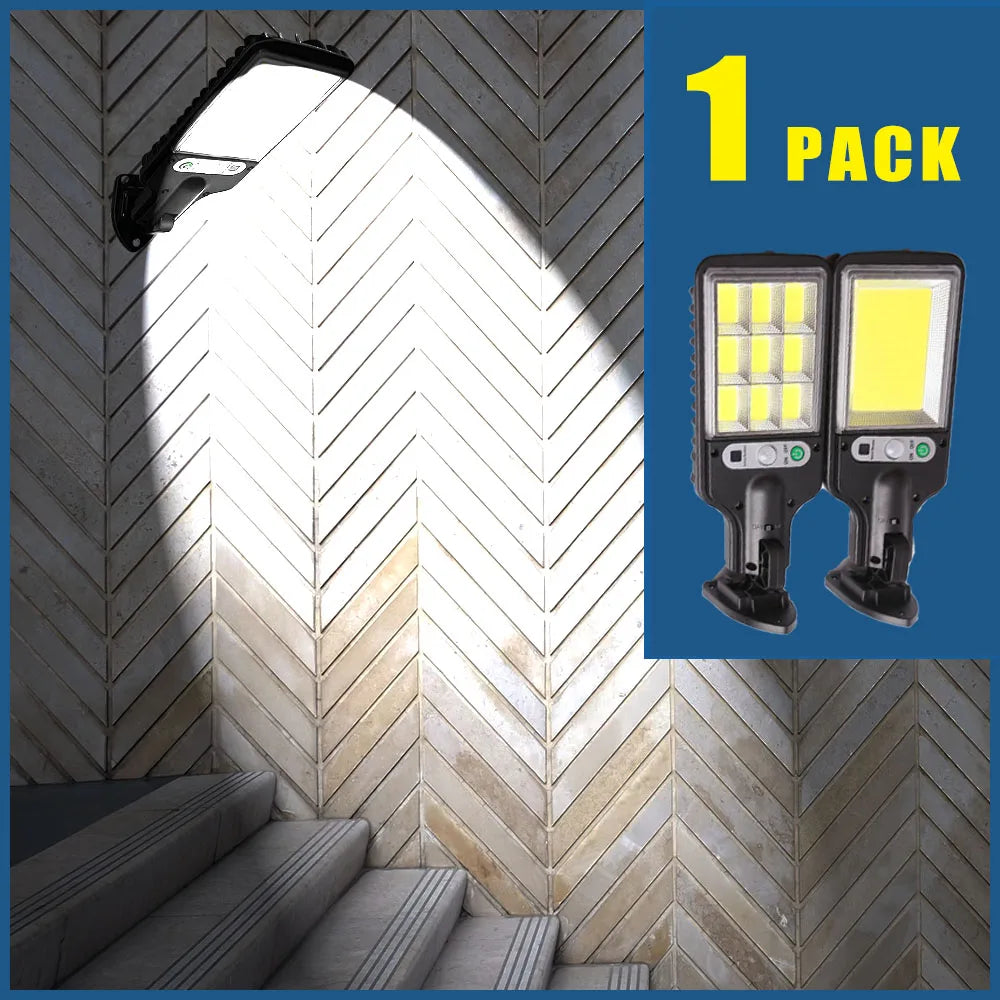🌞🚪 Solar Motion Sensor Light – Έξυπνος Φωτισμός για Γκαράζ & Κήπο! 🚪🌞 108COB LEDs | 3 Modes | IP65 Waterproof | Adjustable Solar Panel