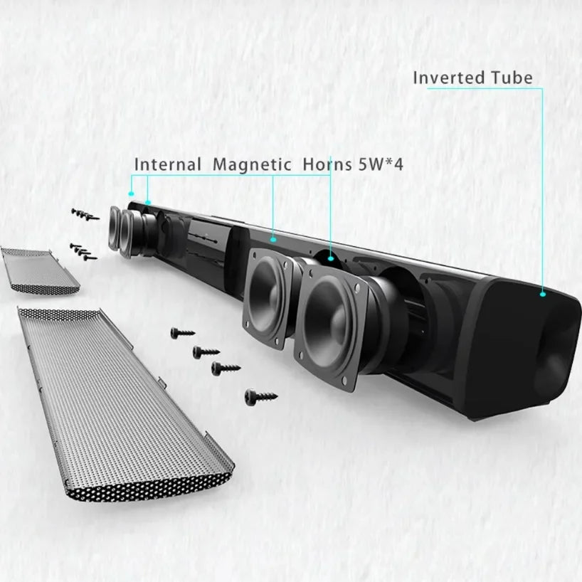 🎵 Soundbar Ηχείo Bluetooth 5.3 – Stereo Surround για Οικιακό Σινεμά με Τηλεχειριστήριο 🎬