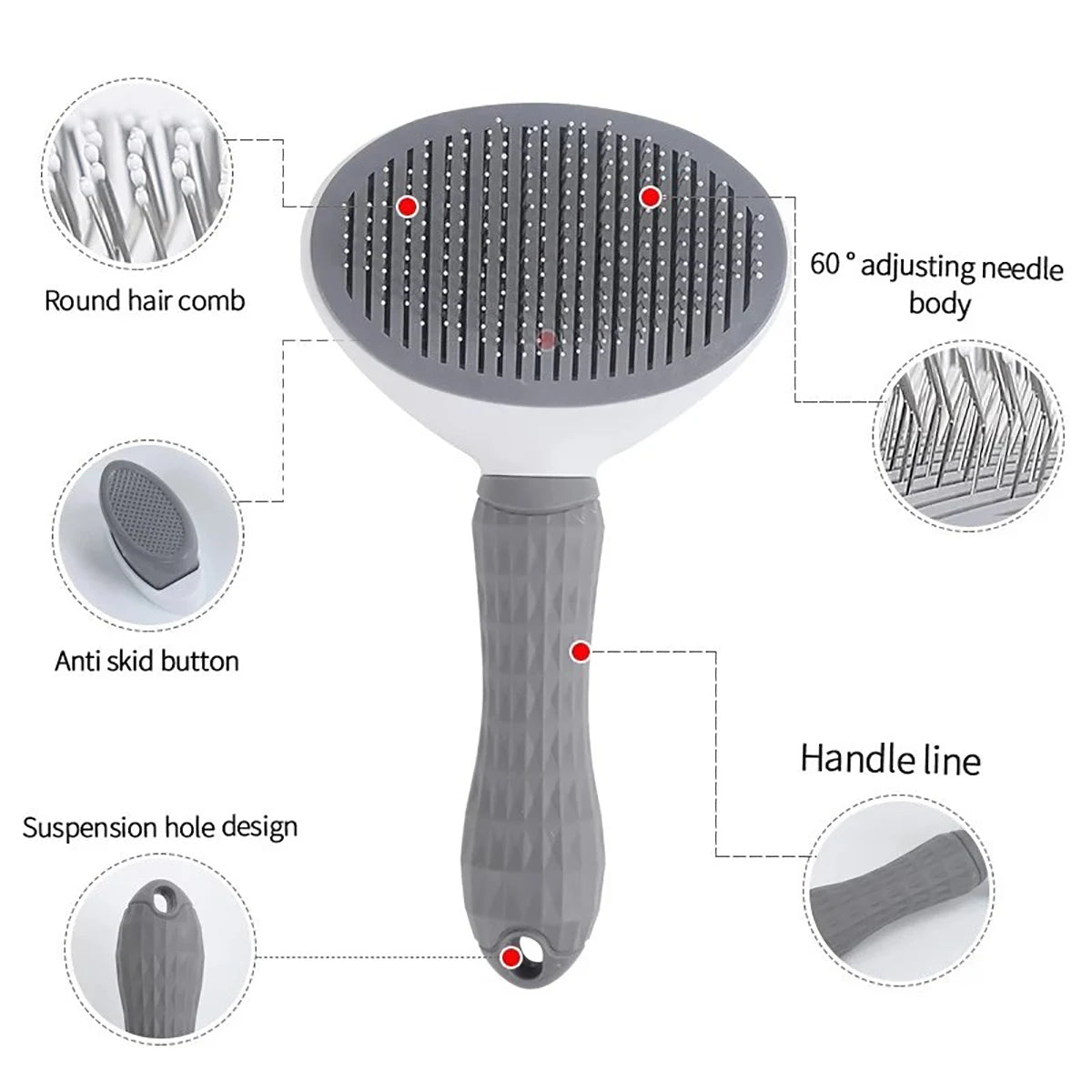 🐾🧼 Pet Hair Remover Brush – Χτένα Περιποίησης & Αποτρίχωσης για Σκύλους & Γάτες με Ανοξείδωτες Βελόνες ✂️🐶🐱 Αφαιρεί εύκολα νεκρές τρίχες, κόμπους & σκόνη – ενώ κάνει απαλό μασάζ στο δέρμα του κατοικιδίου σου!