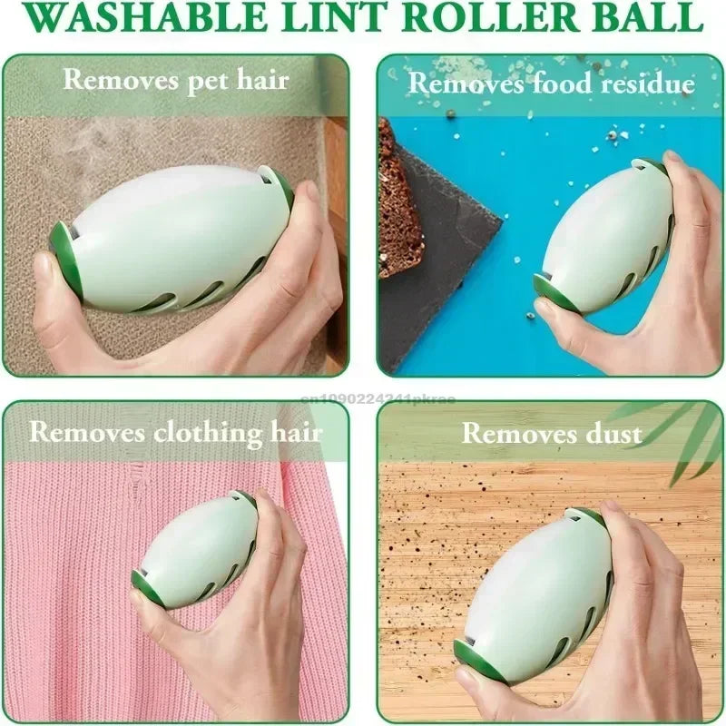 🐾🧼 Portable Lint Remover – Washable & Reusable Gel Roller ✨ Για Τρίχες Κατοικιδίων, Σκόνη & Χνούδια (Πράσινο)