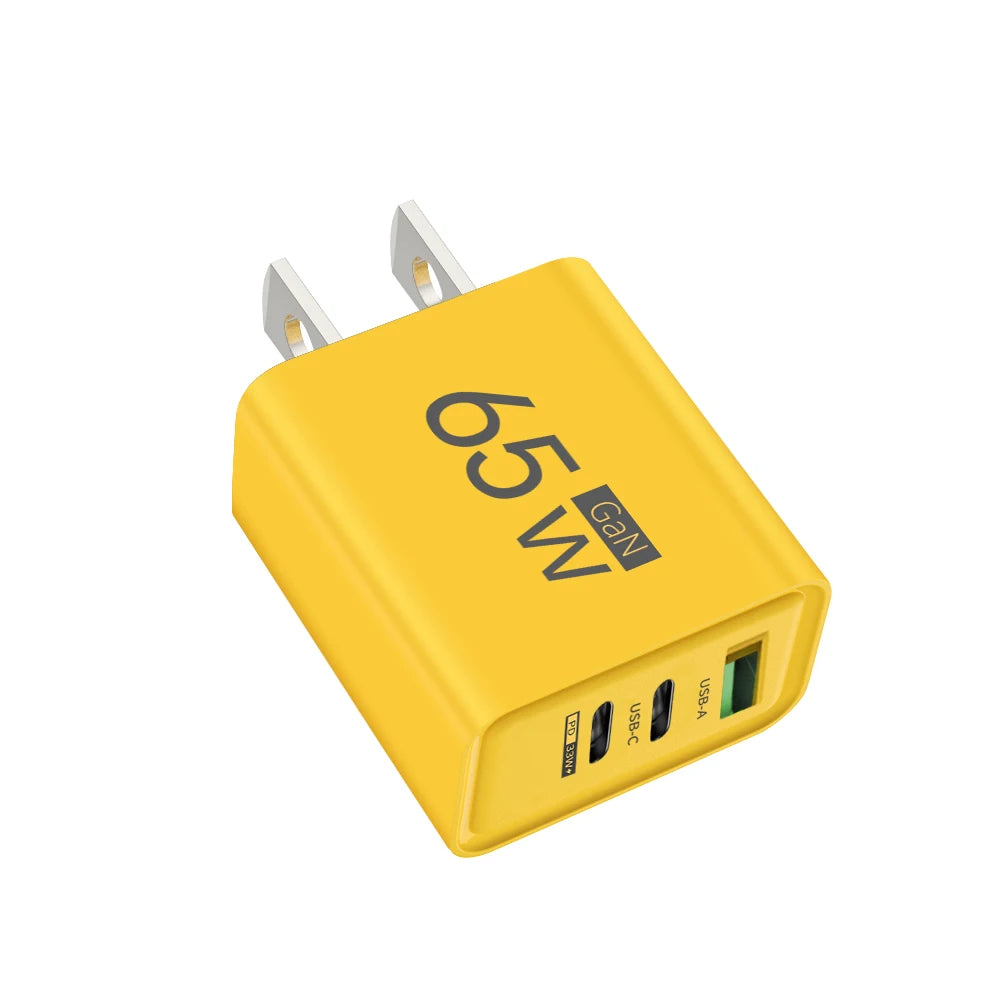 ⚡🔋 Total 65W GaN USB PD Charger – Φορτιστής Τοίχου 3 Θυρών για Γρήγορη Φόρτιση 📱💻