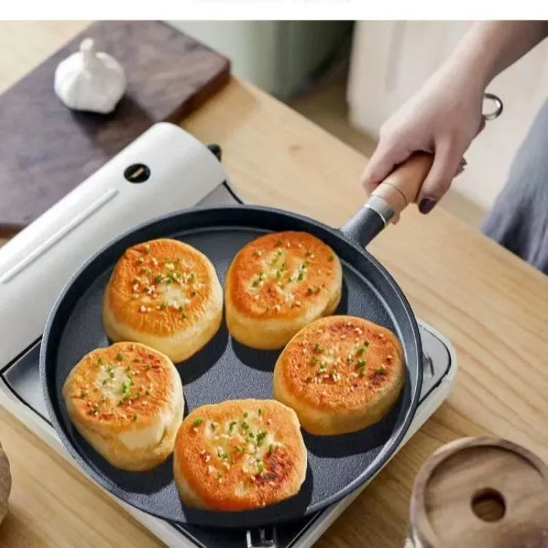 🍳 Τηγάνι Χυτοσιδήρου 26cm – Χωρίς Επίστρωση & Αντικολλητικό | Ιδανικό για Αυγά, Pancakes, Κρέπες & Μπριζόλες
