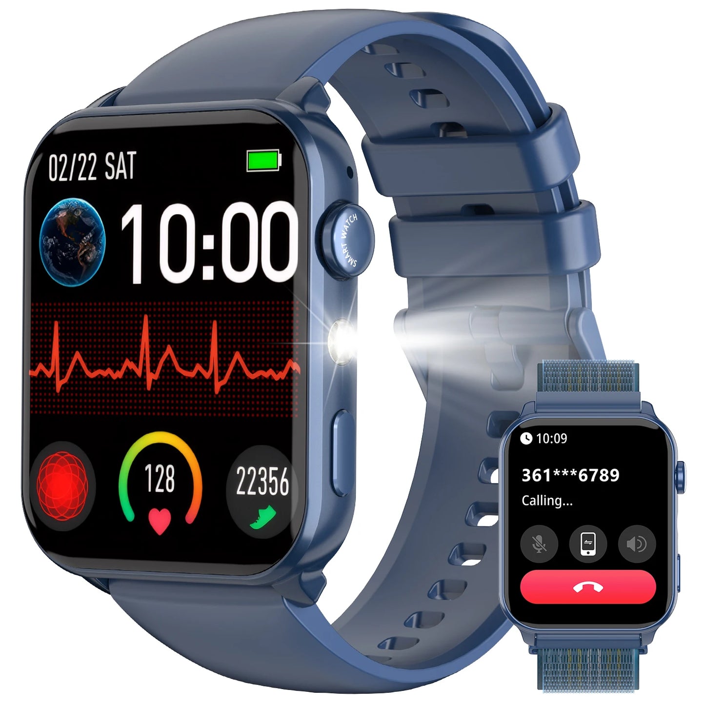⌚ Blackview R30 Max – Smartwatch 1.91” με LED Flashlight, Bluetooth Κλήσεις & 100+ Αθλητικά Modes