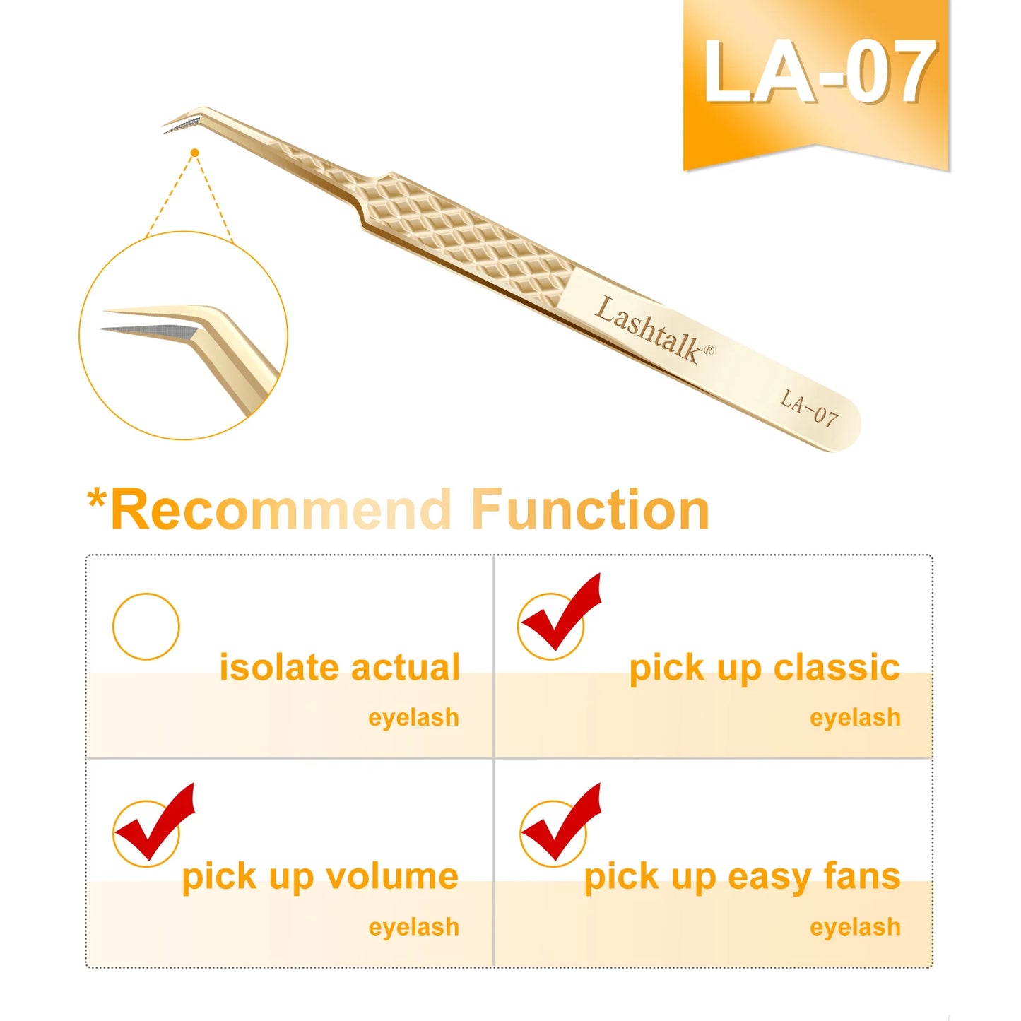 ✨ Lashtalk Precision Fiber Tip Tweezer – Premium Λαβίδα για Eyelash Extensions με Diamond Grip ✨