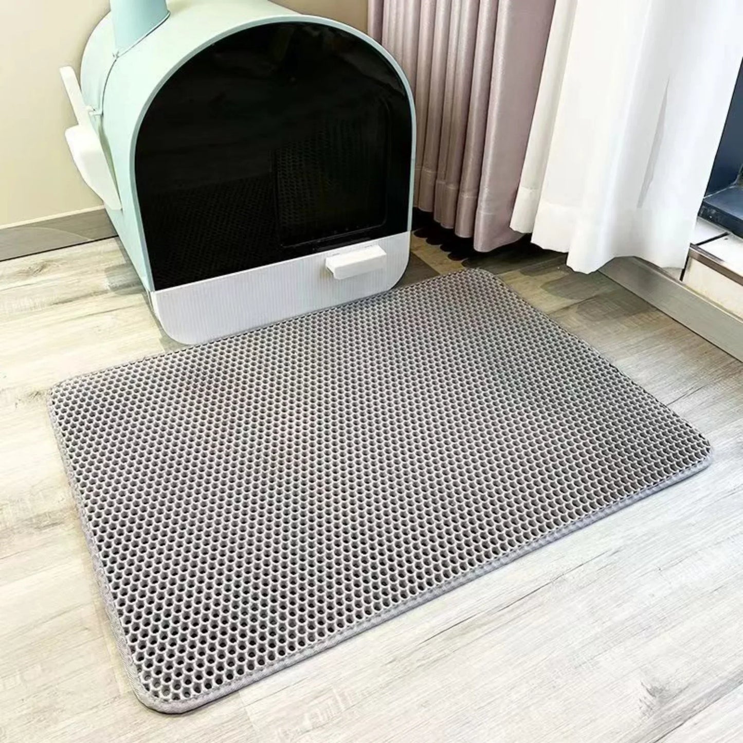 🐾 Premium Cat Litter Mat – Αδιάβροχο & Αντιολισθητικό Χαλάκι Άμμου Διπλής Στρώσης | Πλενόμενο, Οικολογικό & Ανθεκτικό EVA Υλικό
