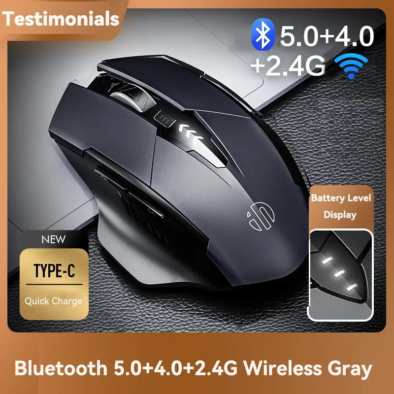 🖱️ INPHIC Tri-Mode Bluetooth & Wireless Mouse – Rechargeable, Silent, Multi-Device ✅ Επαναφορτιζόμενο Ποντίκι 3 σε 1 – Απόλυτη Ελευθερία σε Laptop, Tablet, Smartphone & Desktop!