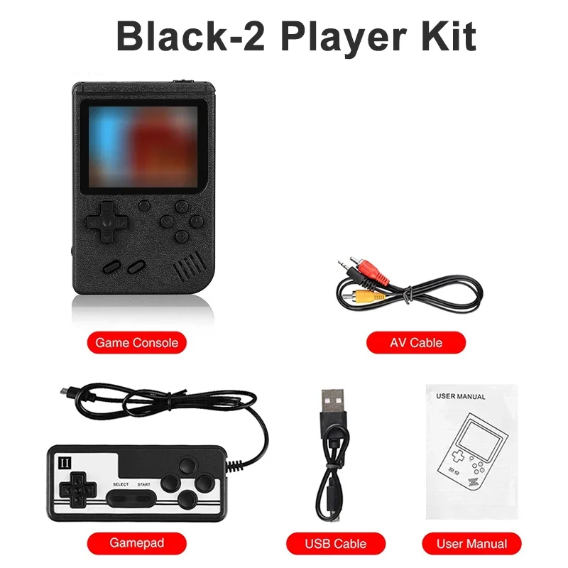Retro Mini Console 🎮 | 8-Bit Handheld 🕹️ | 400 Built-in Games 💾 | AV Out 📺 | Gameboy Style 🔄