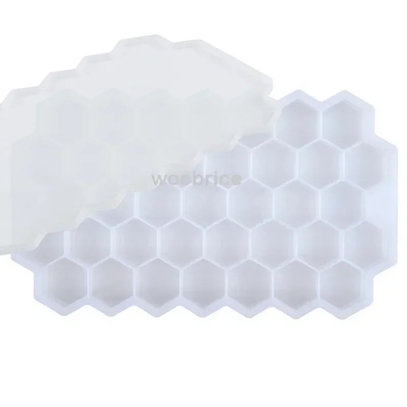 🧊🍯 Ice Molds Honeycomb – Σιλικονούχα Φόρμα Παγάκια Κυψέλης BPA Free ✨