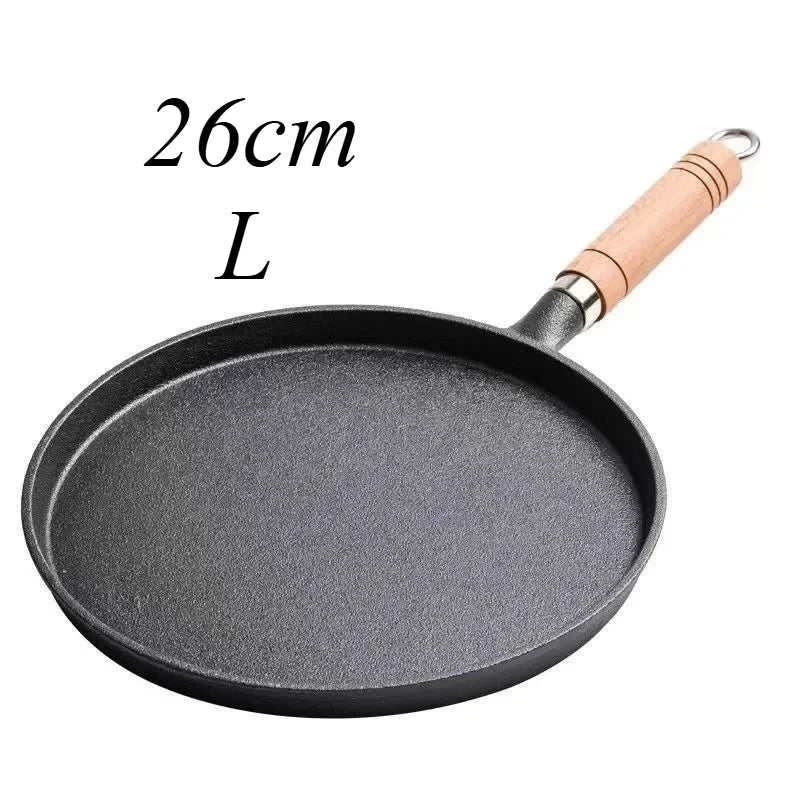 🍳 Τηγάνι Χυτοσιδήρου 26cm – Χωρίς Επίστρωση & Αντικολλητικό | Ιδανικό για Αυγά, Pancakes, Κρέπες & Μπριζόλες