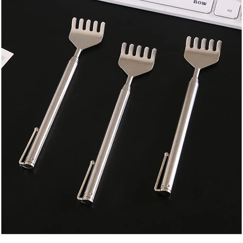 ✨ Practical Telescopic Pocket Scratching Massage Kit – Ανοξείδωτο Επεκτεινόμενο Scratcher Χεριού με Pen Clip 🖊️🖐️