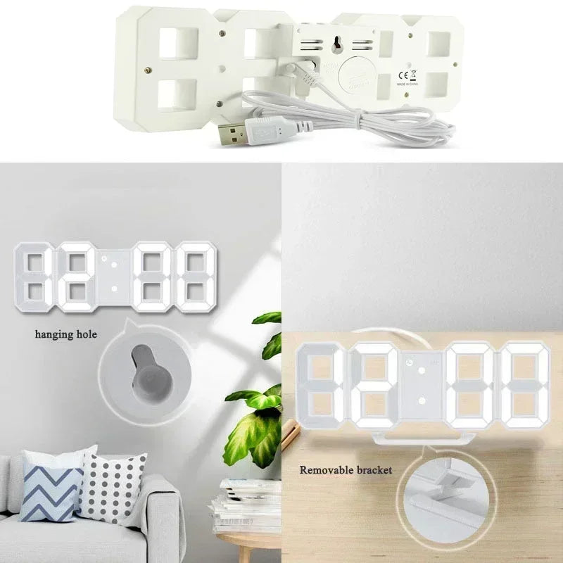 ⏰✨ Electronic Digital LED Wall Clock – Μοντέρνο Ρολόι Τοίχου & Γραφείου με Ξυπνητήρι 🖥️