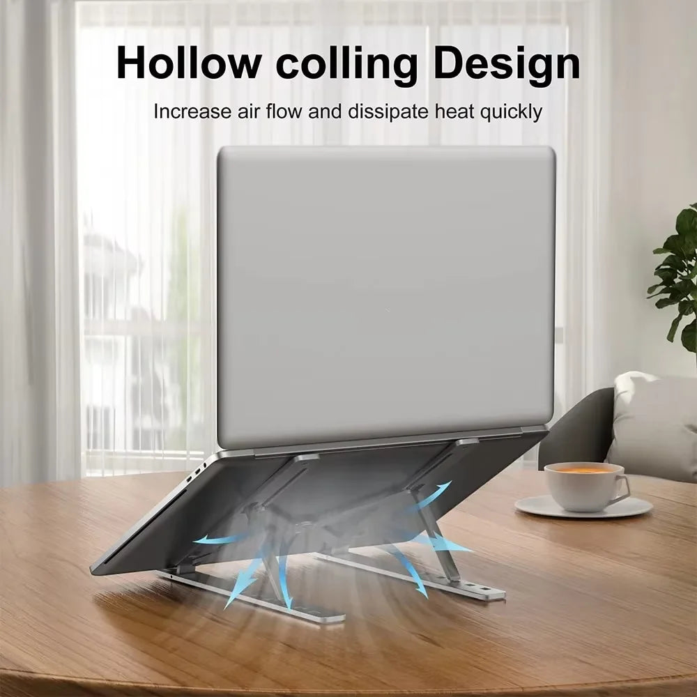 💻✨ Adjustable Foldable Laptop Stand – Ρυθμιζόμενη & Φορητή Βάση Notebook 🎯